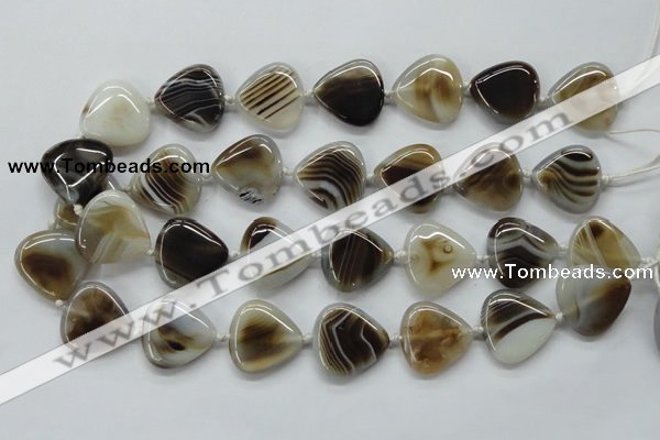 CAA527 15.5 inches 25*25mm triangle madagascar agate beads