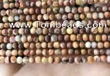 CAA5270 15.5 inches 4mm round natural red crazy lace agate beads