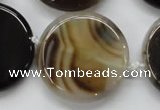 CAA528 15.5 inches 34mm flat round madagascar agate beads