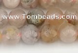 CAA5280 15.5 inches 6mm round sakura agate gemstone beads