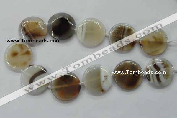 CAA529 15.5 inches 35mm flat round madagascar agate beads