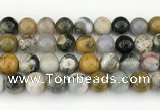 CAA5334 15.5 inches 12mm round ocean agate beads wholesale