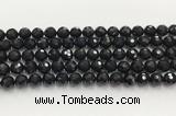 CAA5339 15.5 inches 10mm faceted round black onyx beads wholesale