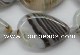 CAA534 15.5 inches 24*35mm flat teardrop madagascar agate beads