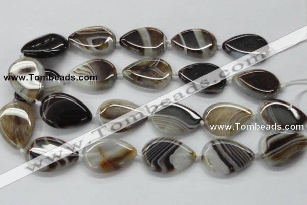 CAA534 15.5 inches 24*35mm flat teardrop madagascar agate beads