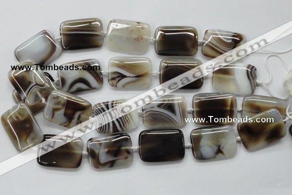 CAA537 15.5 inches 25*35mm rectangle madagascar agate beads