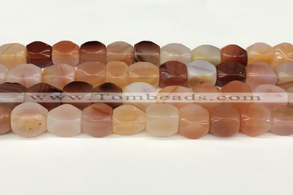 CAA5372 15.5 inches 10*12mm - 11*16mm faceted nuggets agate beads