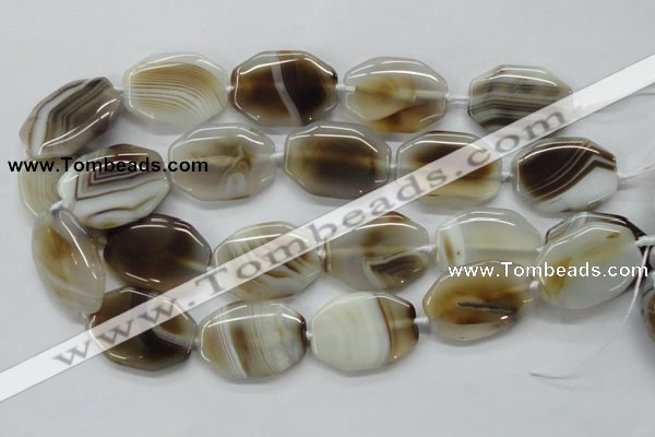 CAA538 15.5 inches 25*35mm octagonal madagascar agate beads