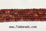 CAA5389 15.5 inches 6*7mm - 8*8mm nuggets agate gemstone beads