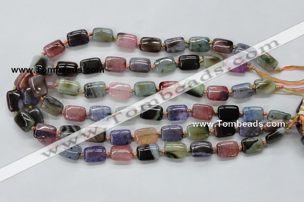 CAA544 15.5 inches 12*16mm rectangle dyed madagascar agate beads
