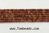 CAA5441 15.5 inches 6*8mm faceted rondelle agate gemstone beads