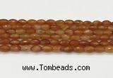 CAA5457 15.5 inches 8*12mm faceted rice agate beads