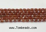 CAA5461 15.5 inches 8*12mm faceted rice agate beads