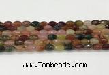 CAA5466 15.5 inches 8*12mm faceted rice agate beads