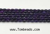 CAA5477 15.5 inches 8*12mm faceted rice agate beads