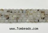 CAA5481 15.5 inches 8*12mm faceted rice agate beads