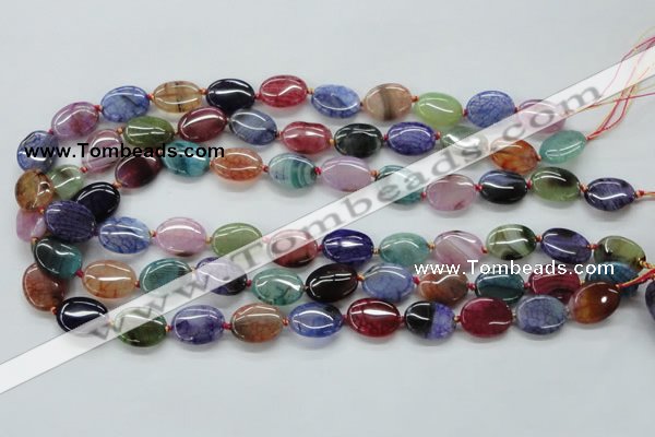 CAA550 15.5 inches 12*16mm oval dyed madagascar agate beads