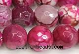 CAA5522 15 inches 10mm faceted round fire crackle agate beads