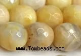 CAA5543 15 inches 12mm faceted round fire crackle agate beads