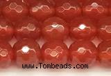 CAA5740 15 inches 6mm faceted round red agate beads