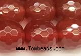 CAA5743 15 inches 12mm faceted round red agate beads