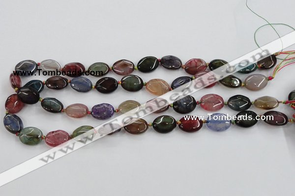 CAA577 15.5 inches 12*16mm faceted oval dragon veins agate beads