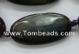 CAA580 15.5 inches 20*40mm faceted oval dragon veins agate beads