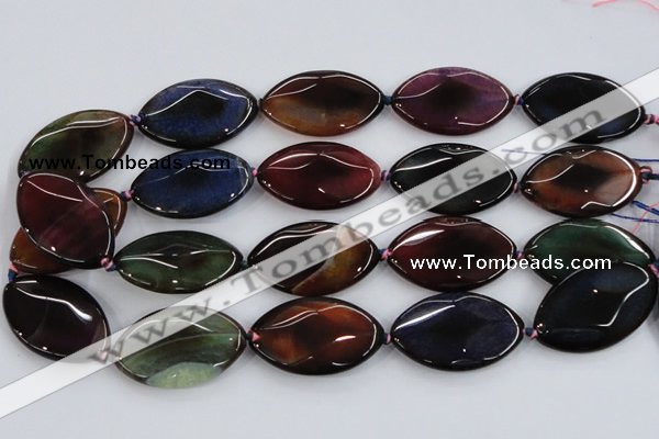 CAA585 15.5 inches 25*40mm faceted marquise dragon veins agate beads