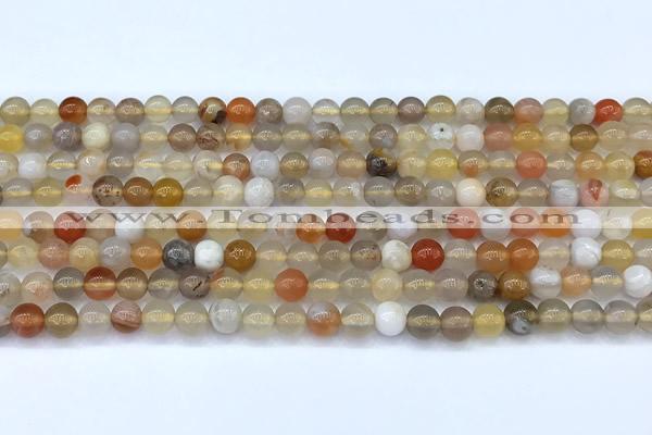 CAA5905 15 inches 4mm round colorful agate gemstone beads