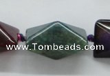 CAA604 15.5 inches 20*20*30mm pyramid dragon veins agate beads