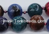 CAA606 15.5 inches 20mm round dragon veins agate beads wholesale
