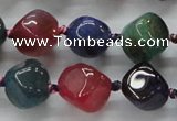 CAA607 15.5 inches 13*13mm nuggets dragon veins agate beads