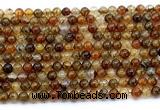 CAA6110 15.5 inches 4mm round dragon vein agate gemstone beads