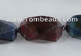 CAA613 15.5 inches 18*32mm faceted nuggets dragon veins agate beads