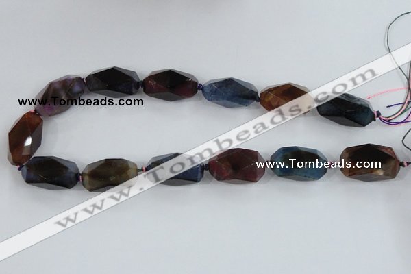 CAA613 15.5 inches 18*32mm faceted nuggets dragon veins agate beads