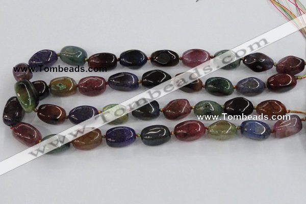 CAA616 15.5 inches 12*20mm nuggets dragon veins agate beads