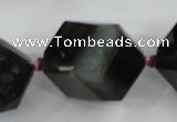 CAA620 15.5 inches 20*20mm faceted cube dragon veins agate beads