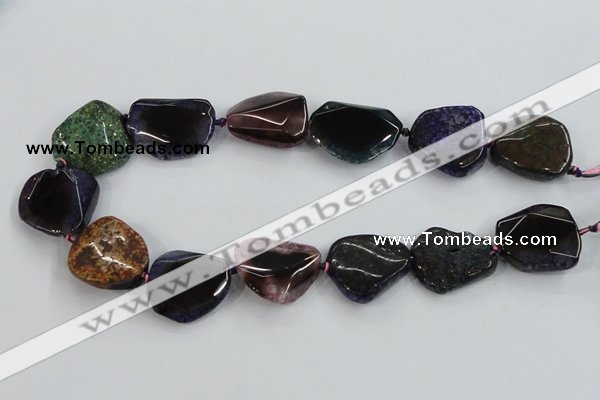 CAA621 15.5 inches 25*30mm freeform dragon veins agate beads