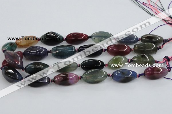 CAA626 15.5 inches 15*30mm nuggets dragon veins agate beads