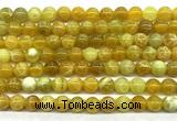 CAA6278 15 inches 8mm round yellow fire agate beads