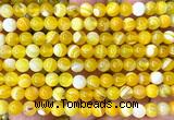 CAA6361 15 inches 6mm round yellow banded agate beads wholesale