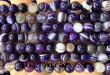CAA6372 15 inches 8mm round purple banded agate beads wholesale