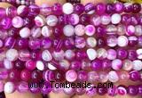 CAA6376 15 inches 6mm round fuchsia banded agate beads wholesale