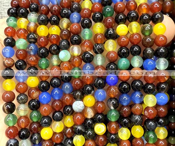 CAA6406 15 inches 6mm round rainbow agate beads wholesale