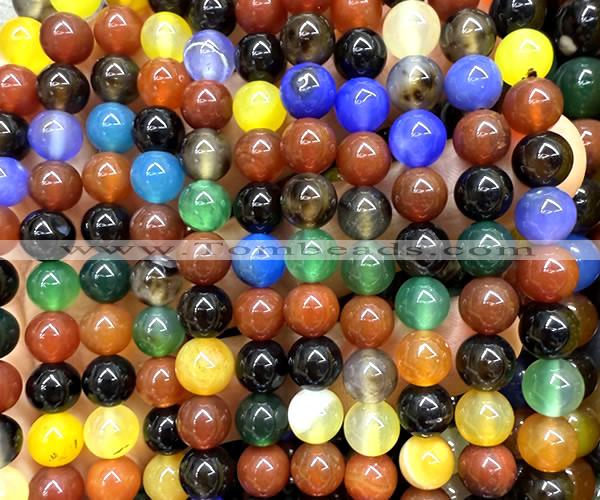 CAA6407 15 inches 8mm round rainbow agate beads wholesale