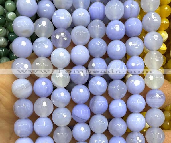 CAA6423 15 inches 10mm round blue banded agate beads wholesale