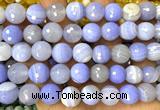 CAA6424 15 inches 12mm round blue banded agate beads wholesale