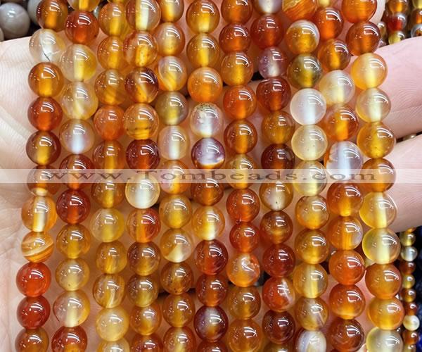 CAA6431 15 inches 6mm round red agate beads wholesale
