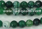 CAA713 15.5 inches 10mm faceted round fire crackle agate beads