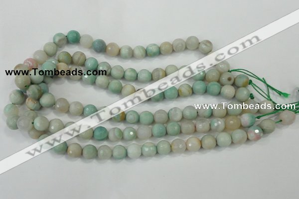 CAA715 15.5 inches 10mm faceted round fire crackle agate beads